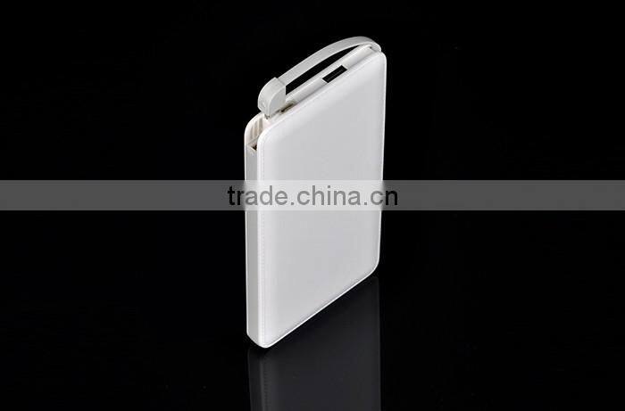 2016 Universal Smart portable stackable power bank usb mobile charger Hot promothion Gift manual for power bank