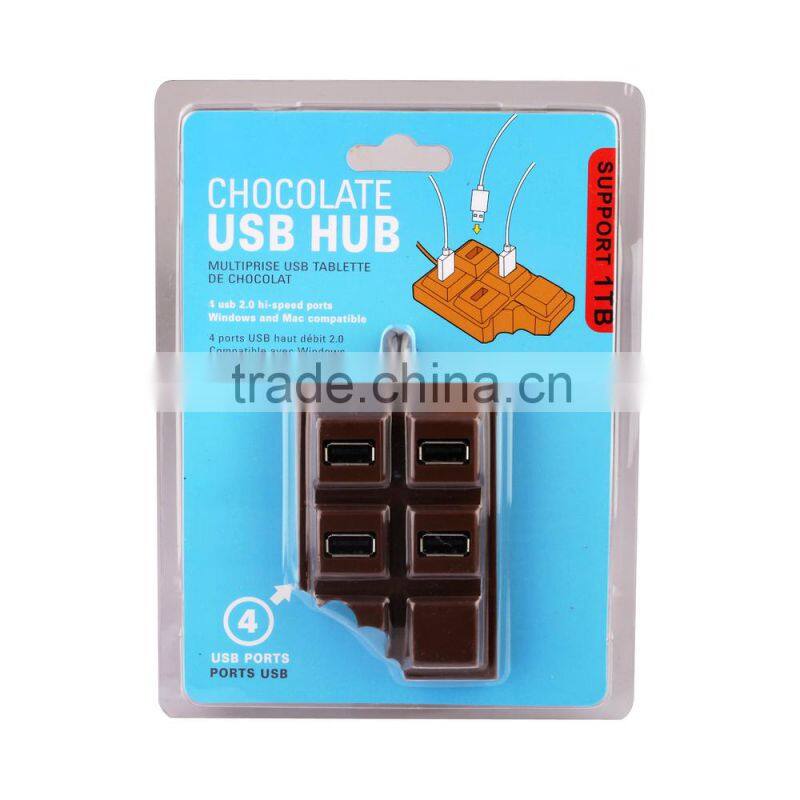 Chocolate Shaped USB 2.0 4 Port HUB