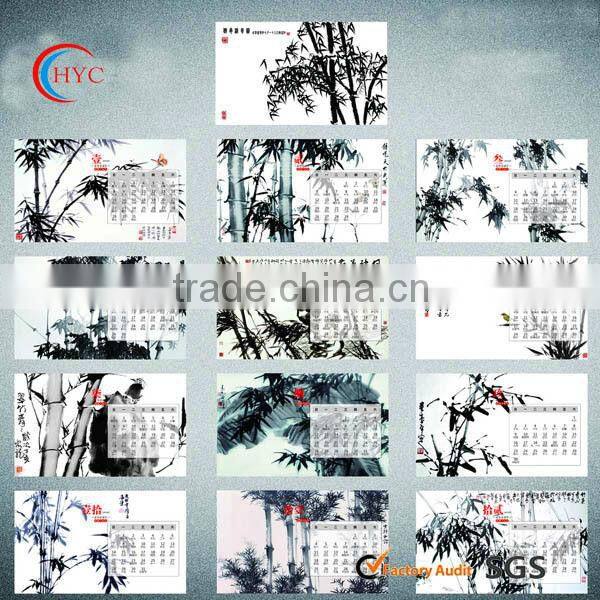 2014 promotion gift all kinds design wall calendar