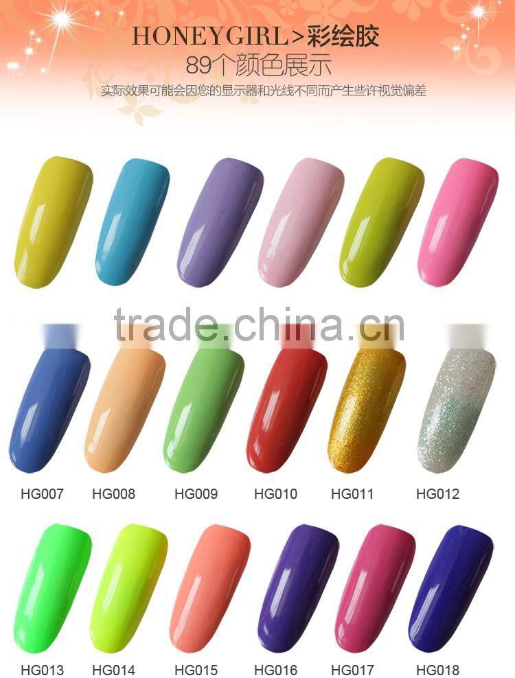 8ml cheapest nails art uv colored drawing gel, nail art paint u gel for beauty 3D DIY decoration gel nail polish