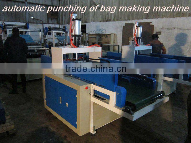 SHXJ-E800 series full automatic T-shirt hot sealing cold cutting bag making machine