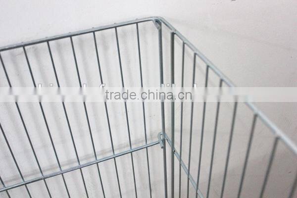 Heavy Duty Collapsible Dump Bin Metal Wire Storage Cage/Basket for Supermarket