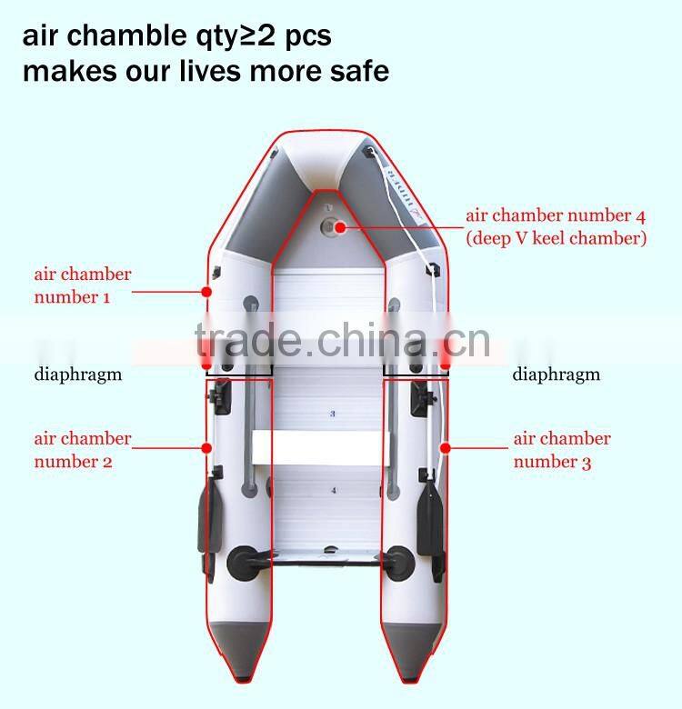 aluminum floor inflatable military boat entertainment boat