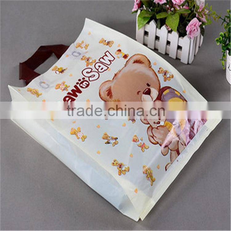 Accept custom gusset loop handle bags with full printing for promotion