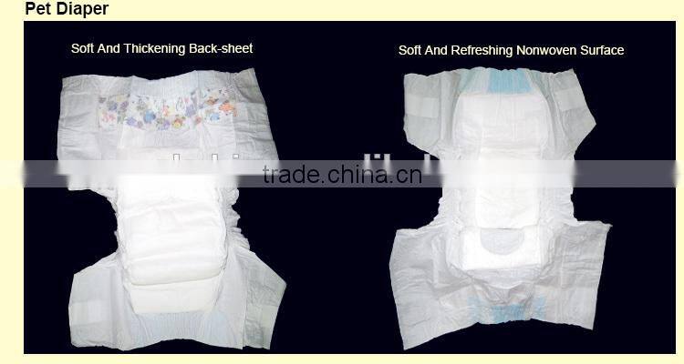 Wholesale ultra soft disposable organic comfortable printed animal pet diaper for dog