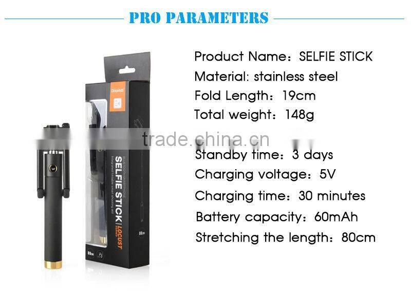 For Travel universal mini wireless selfie stick