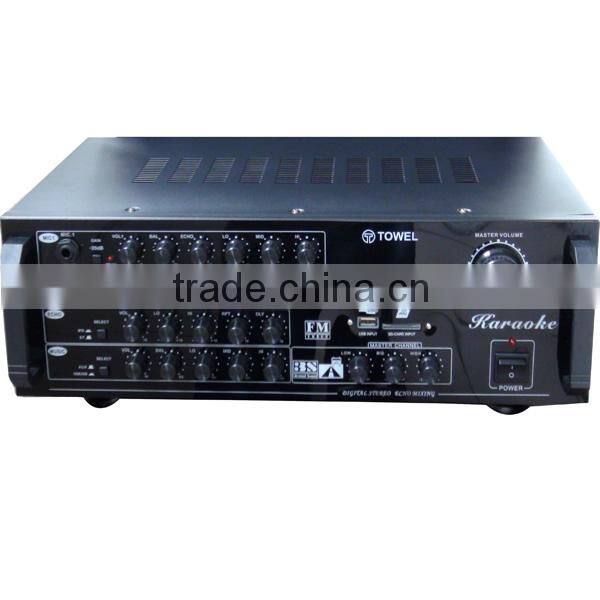 High Quality Black Power Amplifier AV-902 Support USB SD FM MMC Card