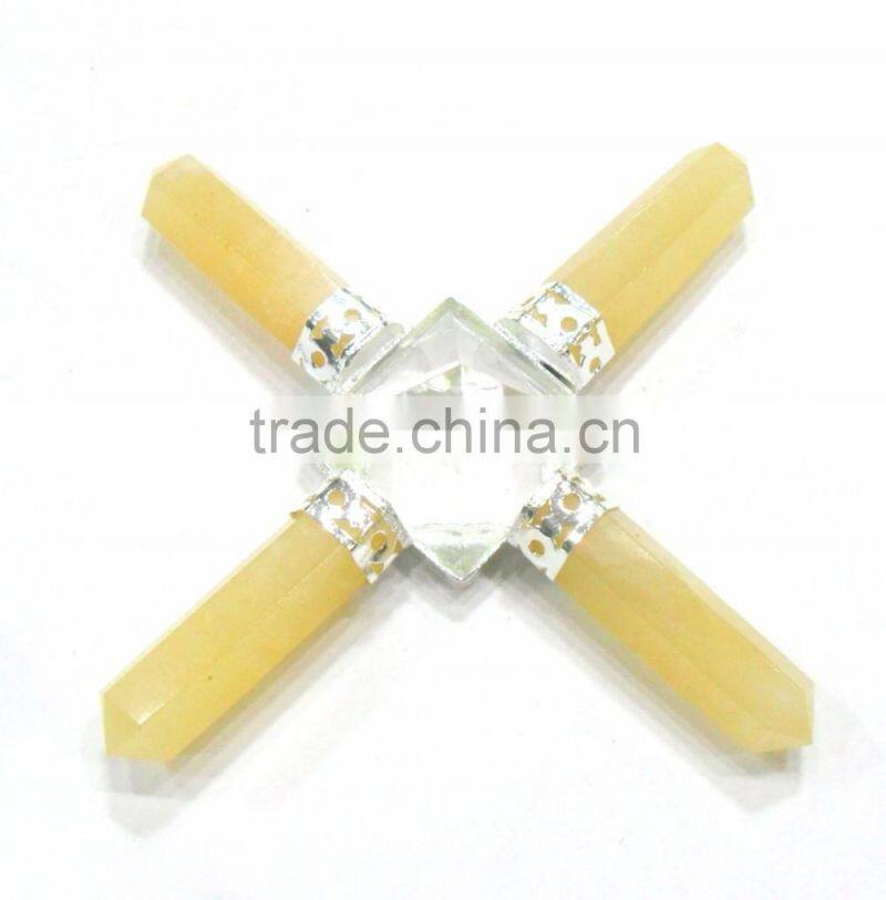 Wholesale Of Chakra Energy Generator : Snow Quartz Crystal 4 Pyramid Energy Generator Tool