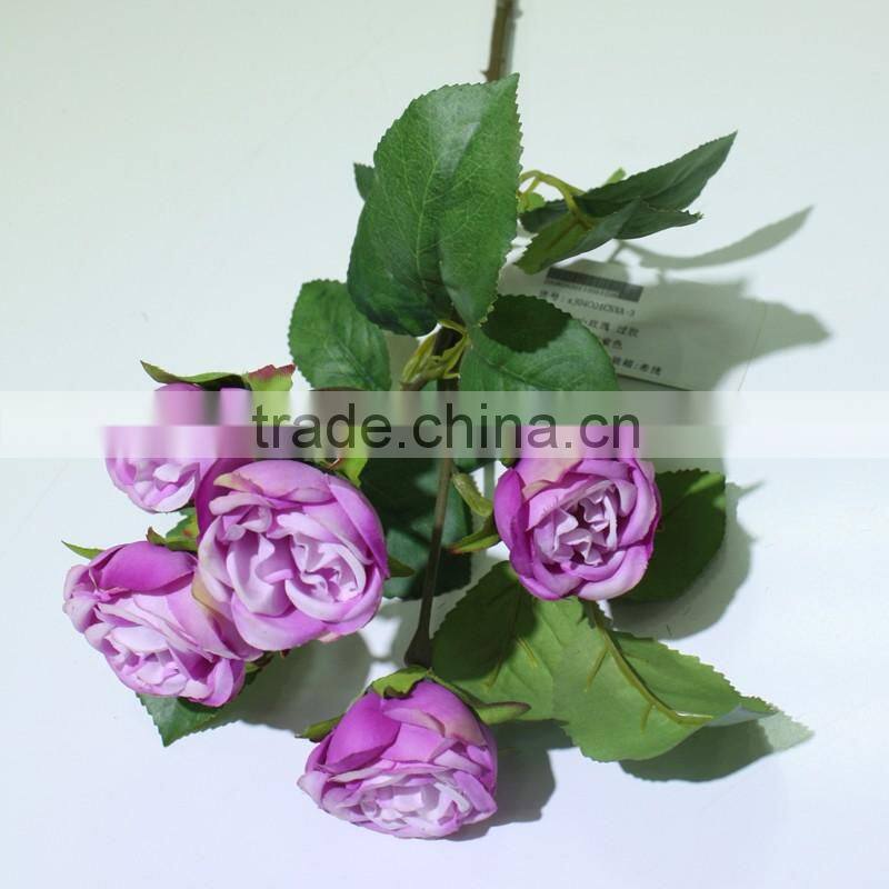 wholesale real touch rose weddings decoration artificial flowers three heads