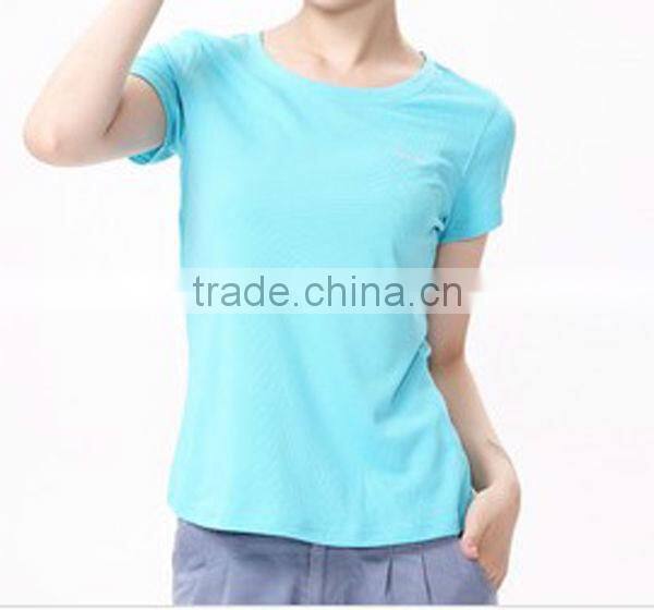 blank t-shirt for ladies use dry fit polyester material
