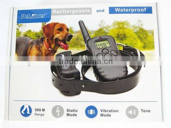 300 Meter Remote Pet Shock Dog Training Collar Rechargeable Waterproof 998DB