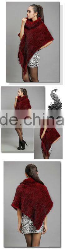 Real Mink Fur Woman Fashion Shawl/Poncho KZ14081