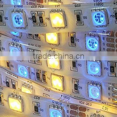 color changeable 60leds/m 72leds/m waterproof IP65 IP68 SMD 5050 flexible RGB led strip with white