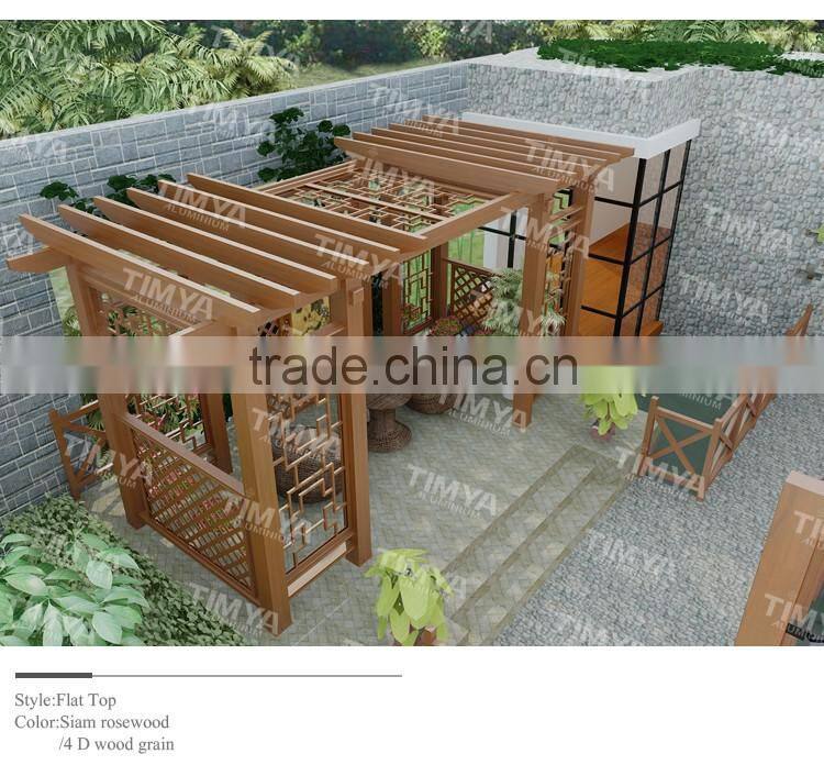 2015 hot sale outdoor plastic pergola designs supplier
