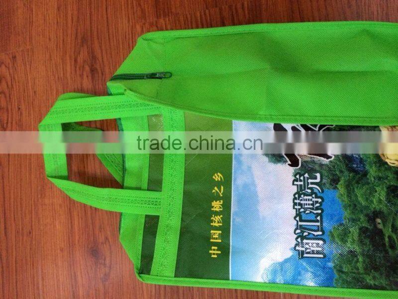 Factory Price customized Laminated shopper with zipper