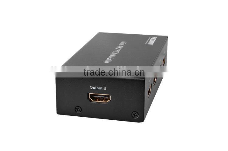 LINK-MI LM-MX03 Full HD 1080p 3D Audio Video Mini 4X2 HDMI Matrix Splitter