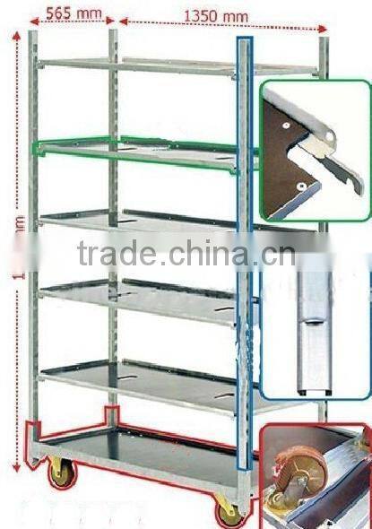 Seeding bed Display cart/ Danish trolley/plant pot shelf