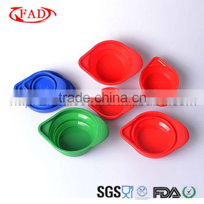 2014 Nesting Silicone Collapsible Measuring Cup With FDA and LFGB Approval