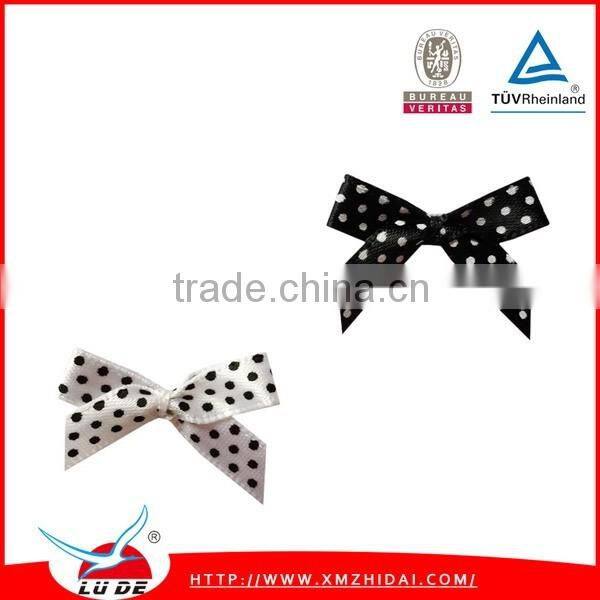 new design Gift packing use printed satin bows