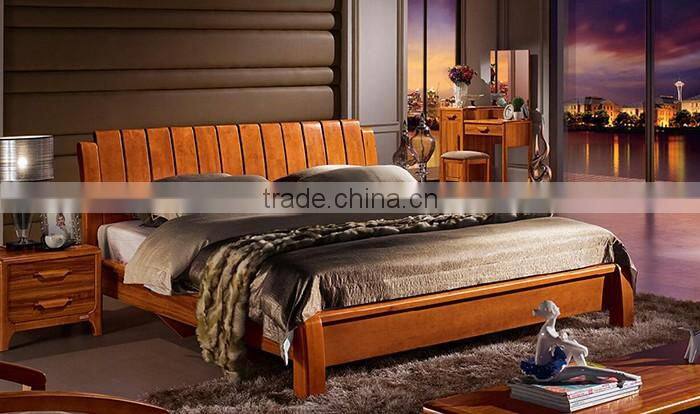 Solid Wood Bed Room Furniture Set Bedroom Unit Including Beds/Bed side cabinet/Chest/Dresser