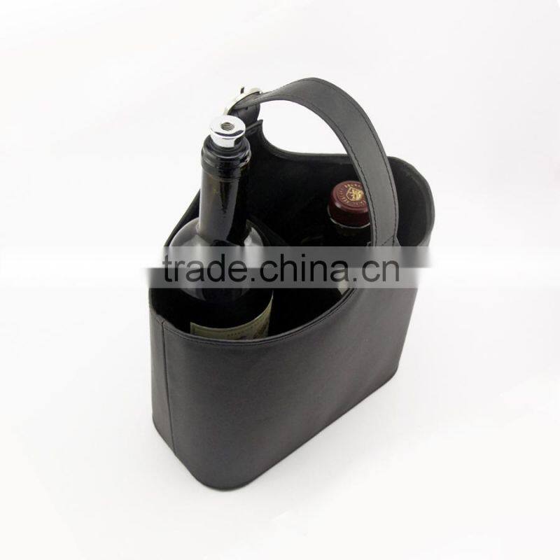 Genuine Leather Portable Wine Bag