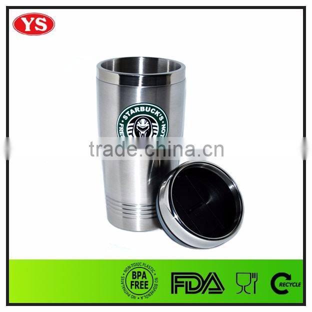 16oz insulated double wall stainless steel thermal mug car cup