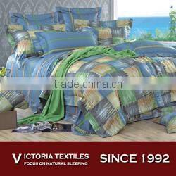 grey and bule color print full double comforter and sheets set