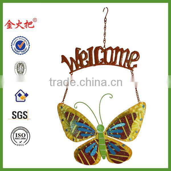 2015 Hot Sale Low Price Top Quality Metal welcome boards for garden decoration