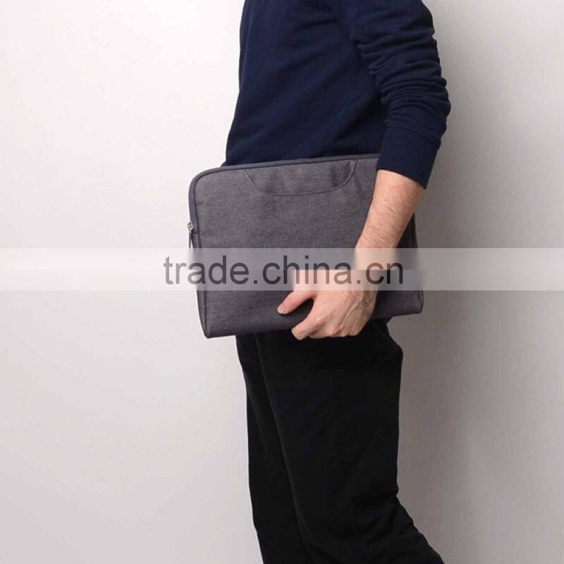 Multifunction laptop shoulder strap bag briefcase premium denim fabric 11-15 inch notebook computer for macBook case B022845(1)