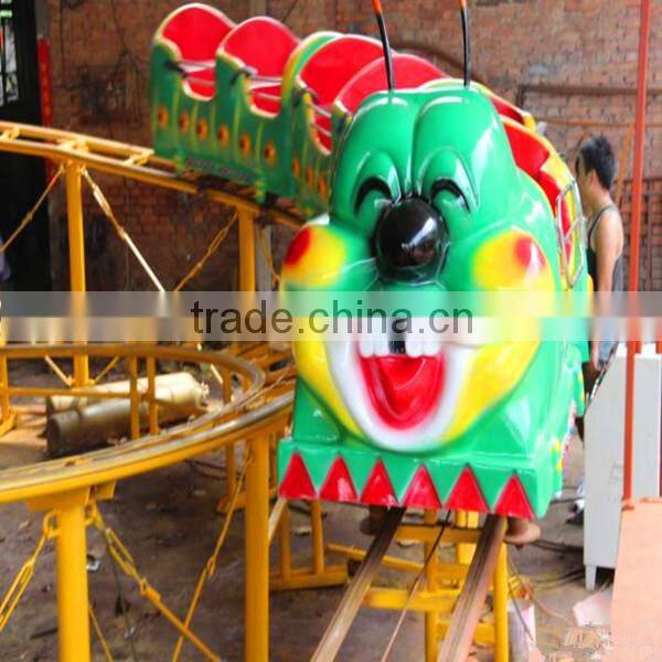 China manufacturer amusement rides kiddie caterpillar roller coaster for sale