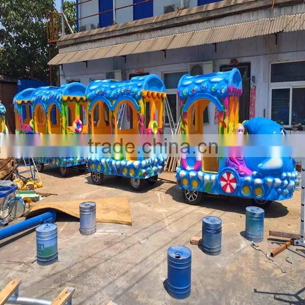 Animal track train amusement park ocean track train rides