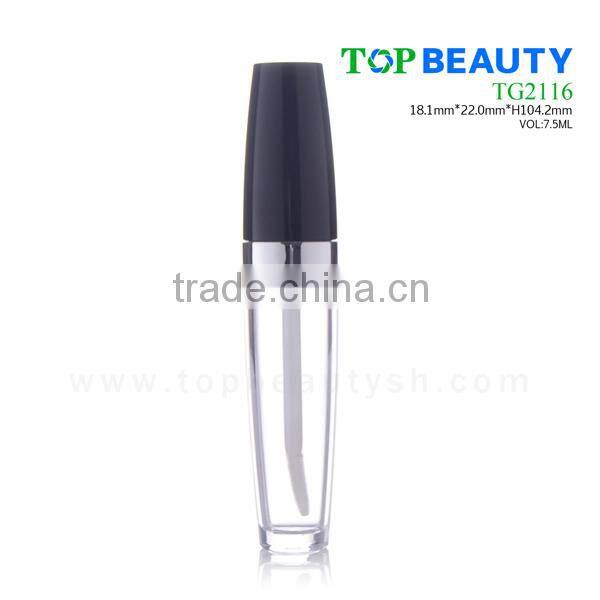 TG2116- 7.5ml Oval Clear Plastic Empty Waterproof Lip Gloss