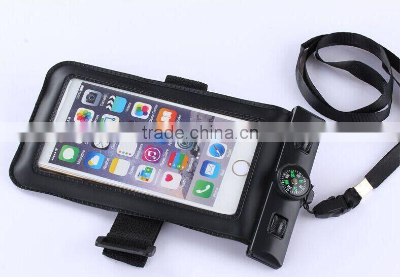 2015 new design waterproof phone bag with compass big size