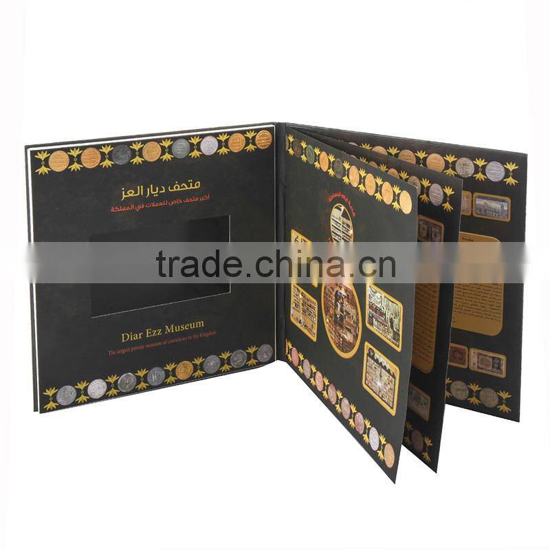1300 mAh LCD 7 inch video brochure card custom greeting card printing
