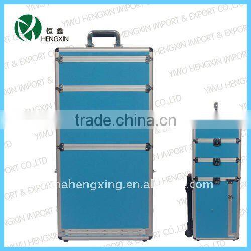 Beauty trolley make up case cosmetic case with compartment drawers