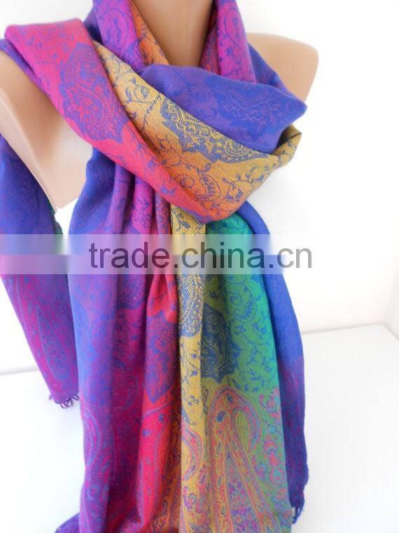 Pashmina Scarf Ombre Rainbow Scarf Spring Fall Winter Scarf