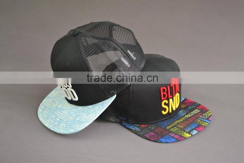 BSCI Aduit Custom 6-panel snapback cap with embroidery