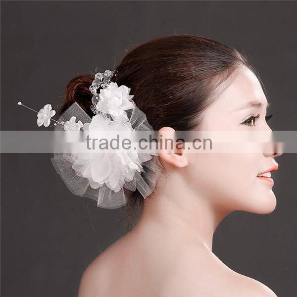 MYLOVE white flower crystal garland bridal hair jewelry High quality MLF109