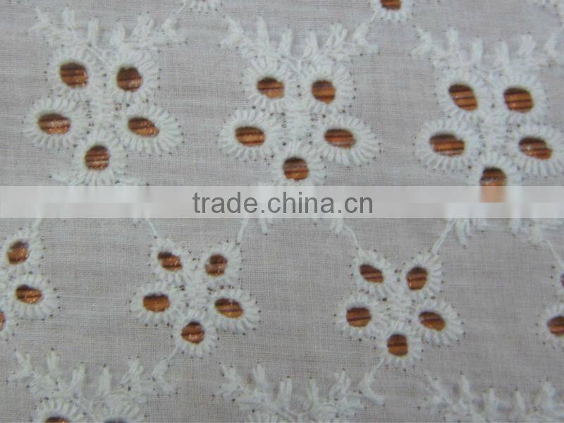 100% cotton embroidery fabric
