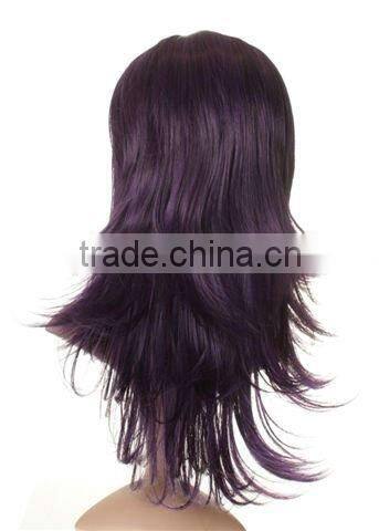 fashionable medium purple wig
