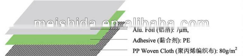 Hot sales single side aluminum foil insulation material with woven cloth radiant