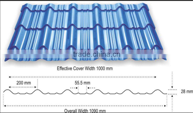 Most Popular Hydraulic Automatic Color Steel Metal Tile Sheet Roof Steel Glazed Roll Forming Machine
