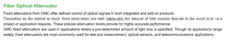 high quality fiber optic LC attenuator with 10dB