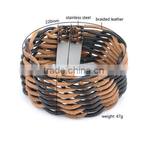 2016 New Products New Products China Wholesale Magnetic Locks Bracelets Leather