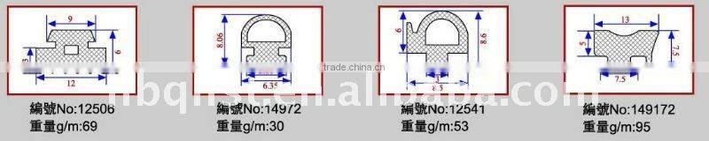 EPDM weather resistance curtain wall seal