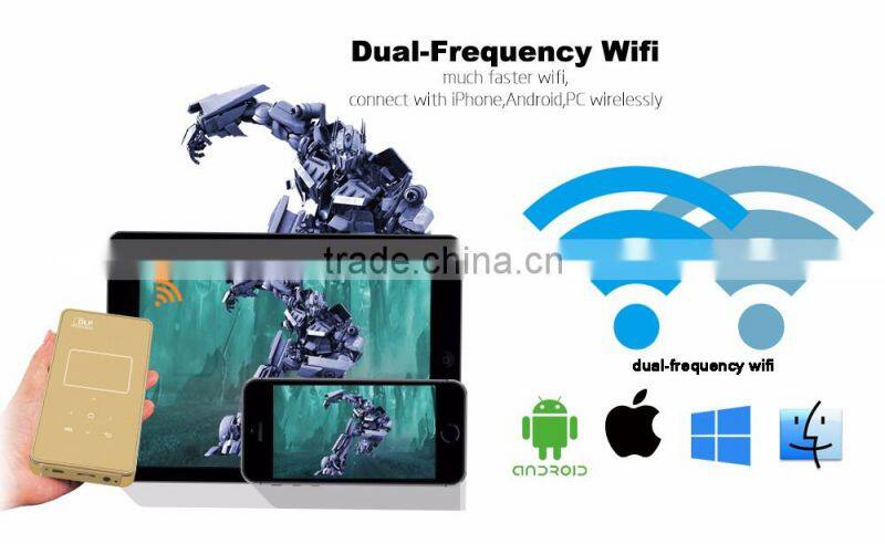 120Ansi Lumens wifi bluetooth battery operated mini portable projector