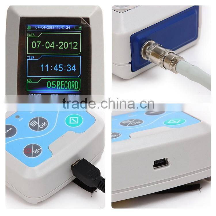 Cheap price Hospital Manufacturers PC software 24 hour recording Ambulatory rechargeable digital blood pressure monitor