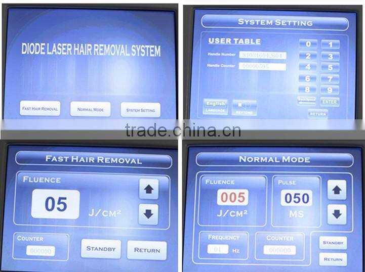 2016 New style laser treatment unit with latest invention 808nm diode laser hair removel machine