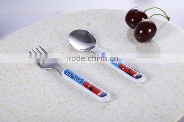 customized baby cutlery set with melamine handle