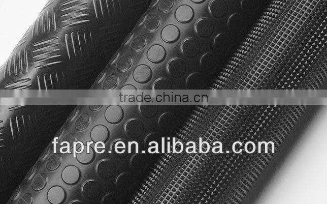 Black Anti-slip Round Stud Rubber Mattings/ Hot Sale Round Pattern Rubber Flooring